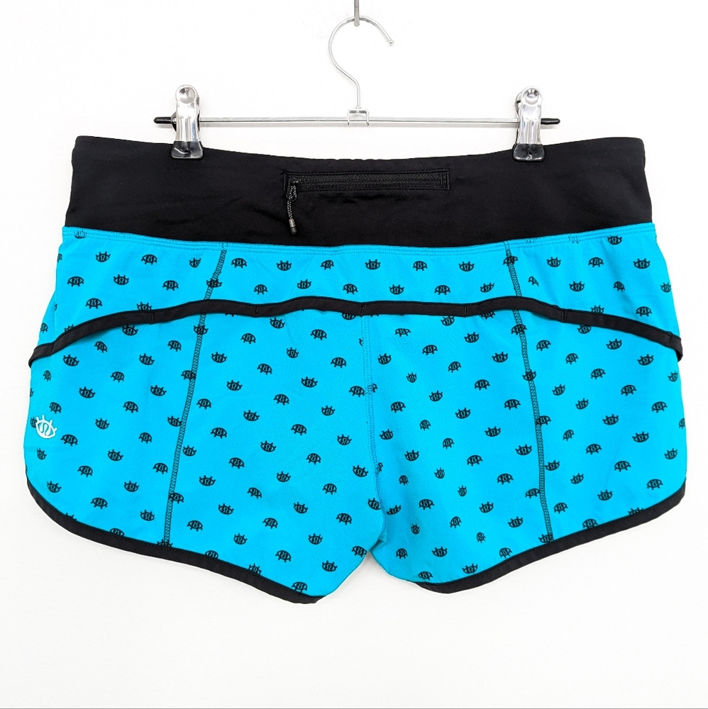 🦄 RARE Lululemon Seawheeze Speed Short Polkadot Eyes Gusto Blue - Picture 7 of 9